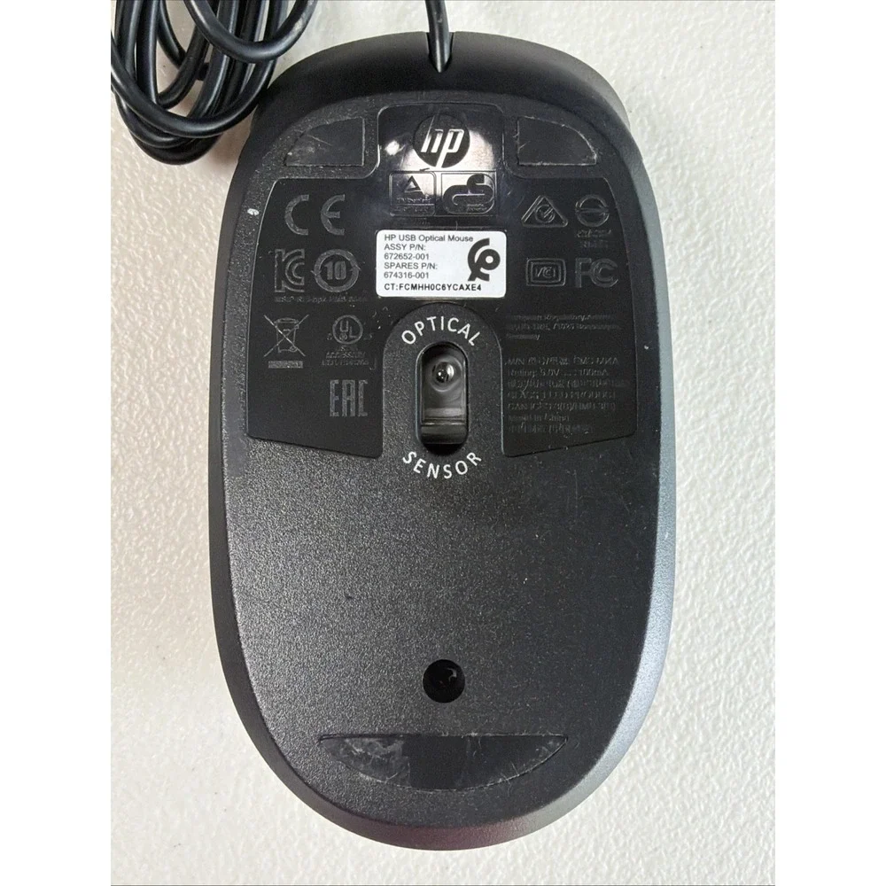 HP Optical Wired Mouse Black ….mint! Works!